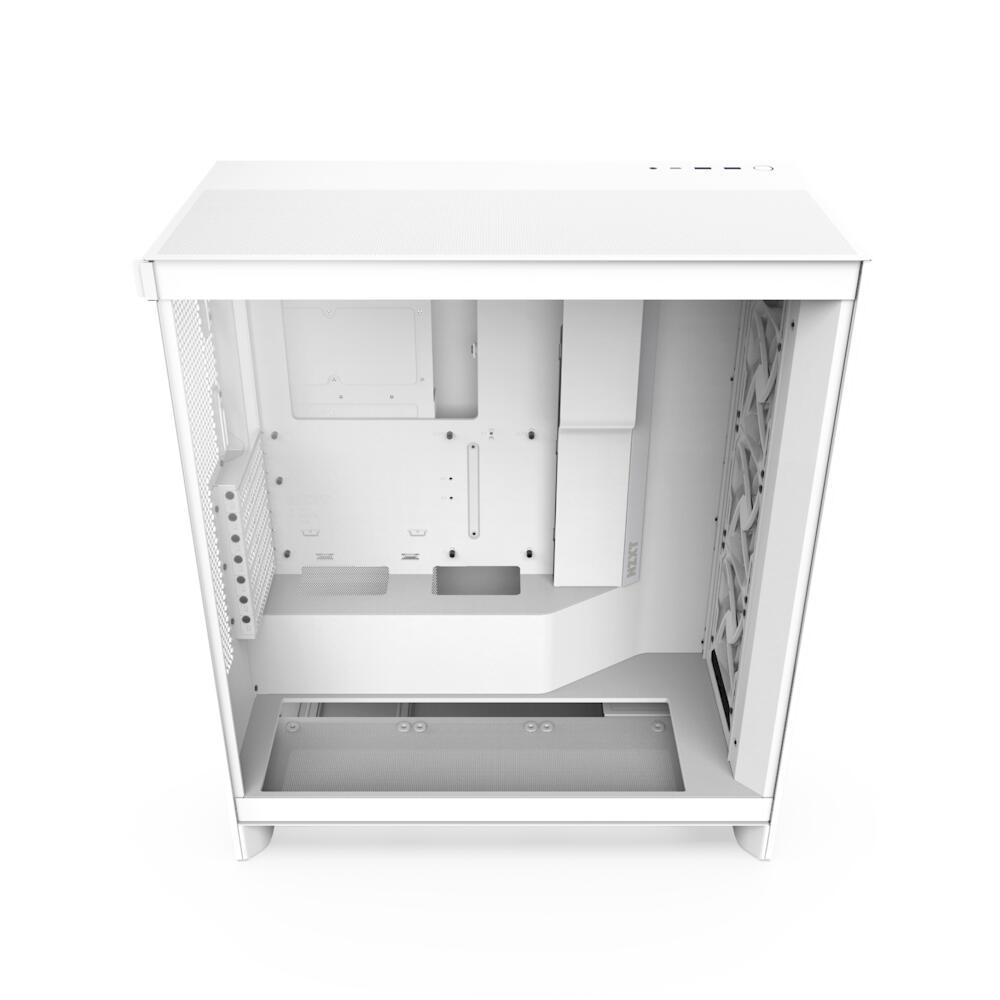 Kasë PC NZXT H7 Flow / Mid Tower / E-ATX / 3x 120mm Fan / Tempered Glass – Bardhë - 2