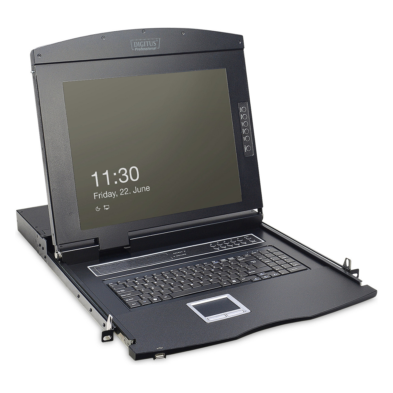 Digitus 17" LCD KVM Console / 1-Port VGA / Tastierë DE - 1