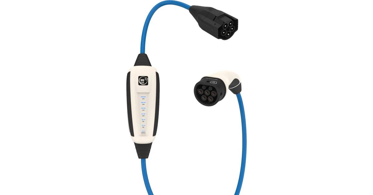 Wallbox NRGkick 16A 5m Set Optimal, 11kW, 16A, 3-Fazor, Type 2, Wi-Fi, Bluetooth - Bardhë