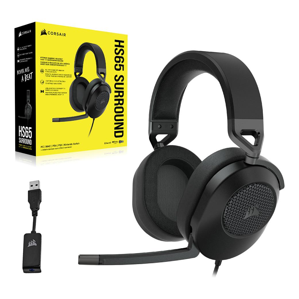 Kufje Gaming Corsair HS65 SURROUND / Wired / 3.5mm / 50mm / Dolby Audio 7.1 / Mikrofon - Hiri - 4