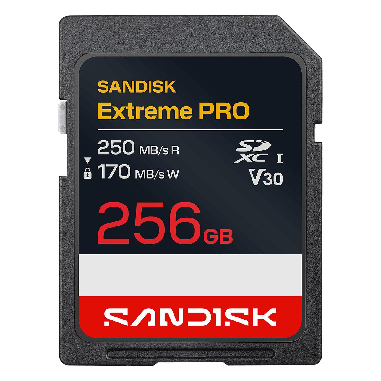 Kartë Memorie SanDisk Extreme PRO SDXC UHS-I, 256GB, 250MB/s, V30, U3