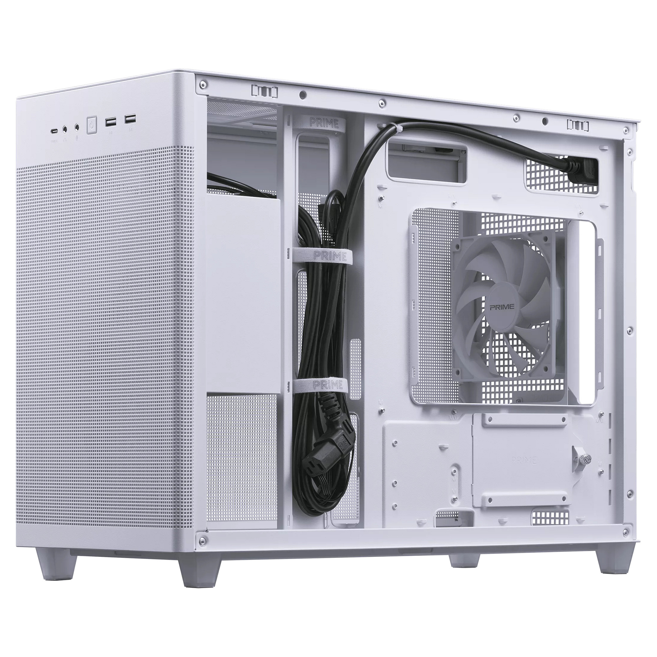 Kasë Asus Prime AP201 Mesh Edition -Bardhë - 9