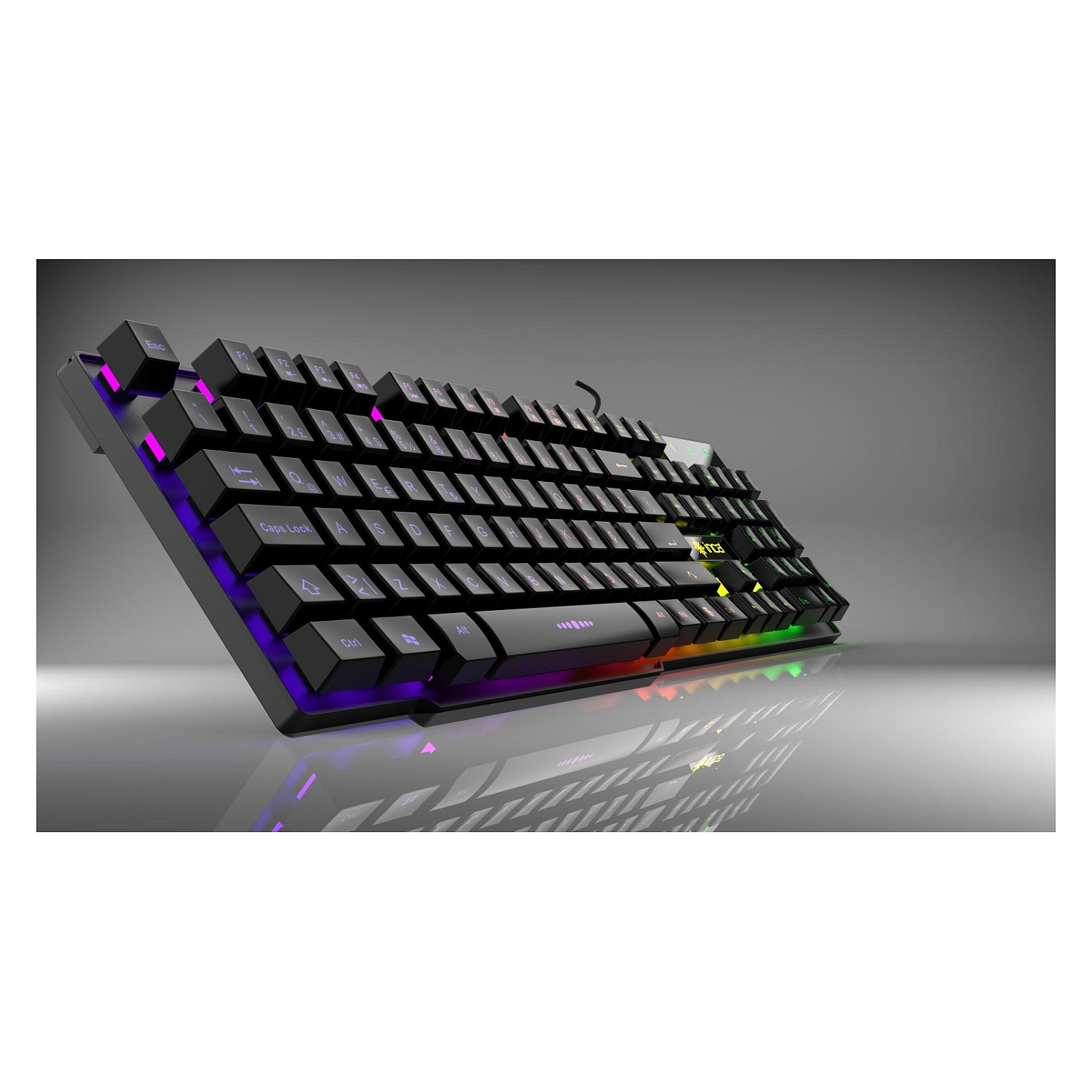 Tastierë Gaming Incase IKG-446 RGB Wired / QWERTZ - Zezë - 7