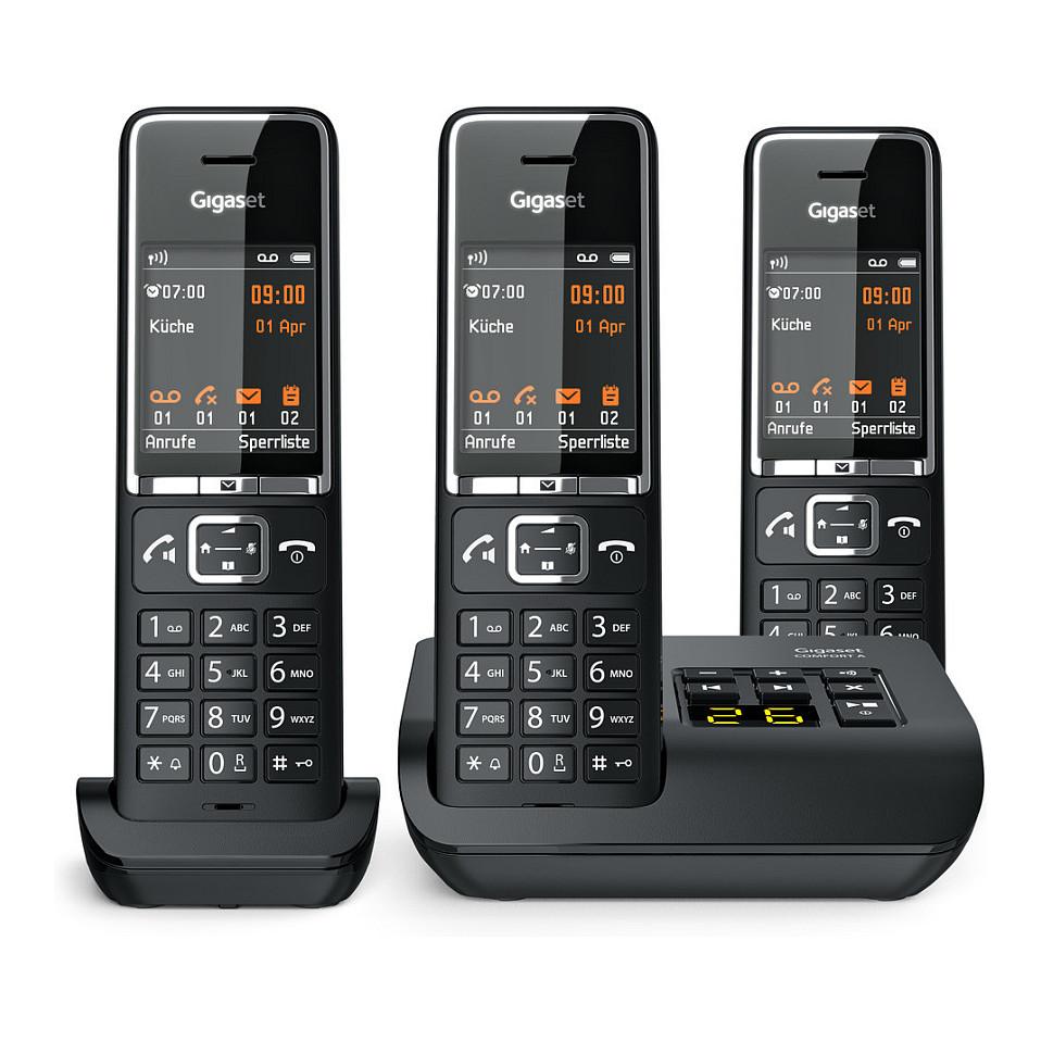 Telefona të Thjeshtë Gigaset COMFORT 550A Trio, 3 Handset, DECT/GAP, 2.2" TFT, deri në 200 Kontakte - Zezë - 11