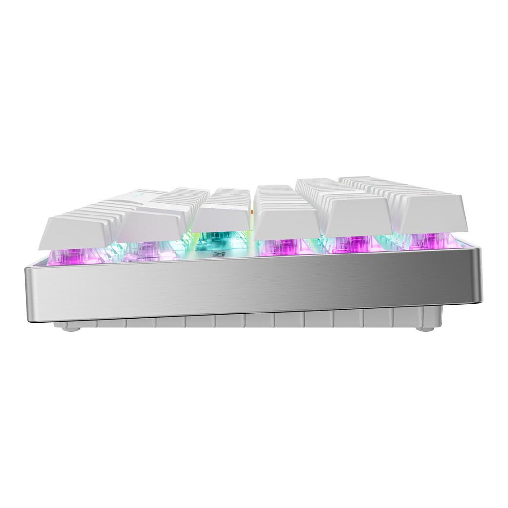 Tastierë Gaming CHERRY XTRFY MX 8.2 Pro TMR Wireless / US Layout / TKL / CHERRY MK Crystal Magnetic / TMR / 8000 Hz / 2.4 GHz + Bluetooth + USB / RGB – Bardhë - 4