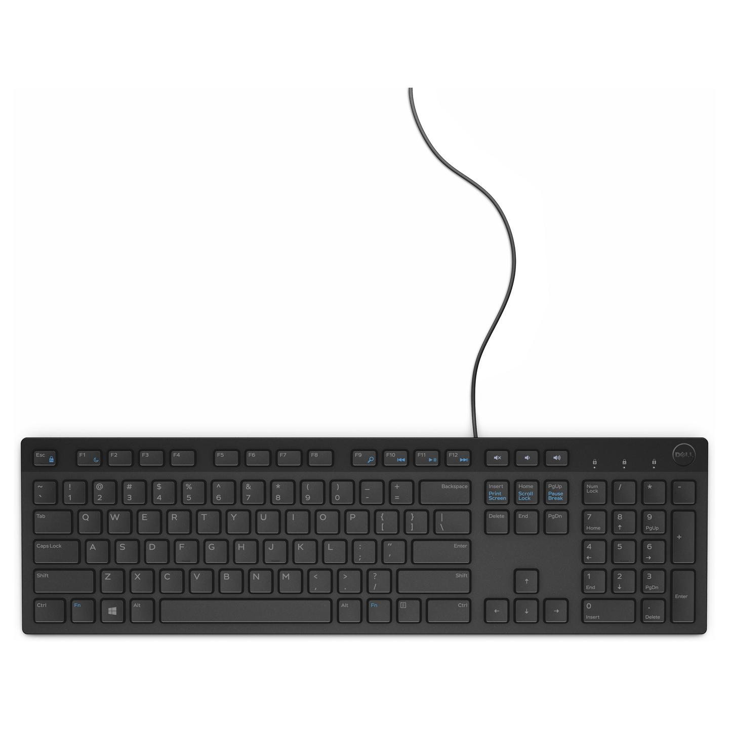 Tastierë me kabllo Dell KB216 / USB / Full-Size / UK QWERTY - Zezë - 5