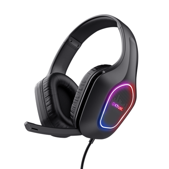 Kufje Gaming Trust GXT 416 Zirox / Wired / Over-Ear / 3.5mm + USB-A / 50mm Drivers / LED RGB – Zezë
