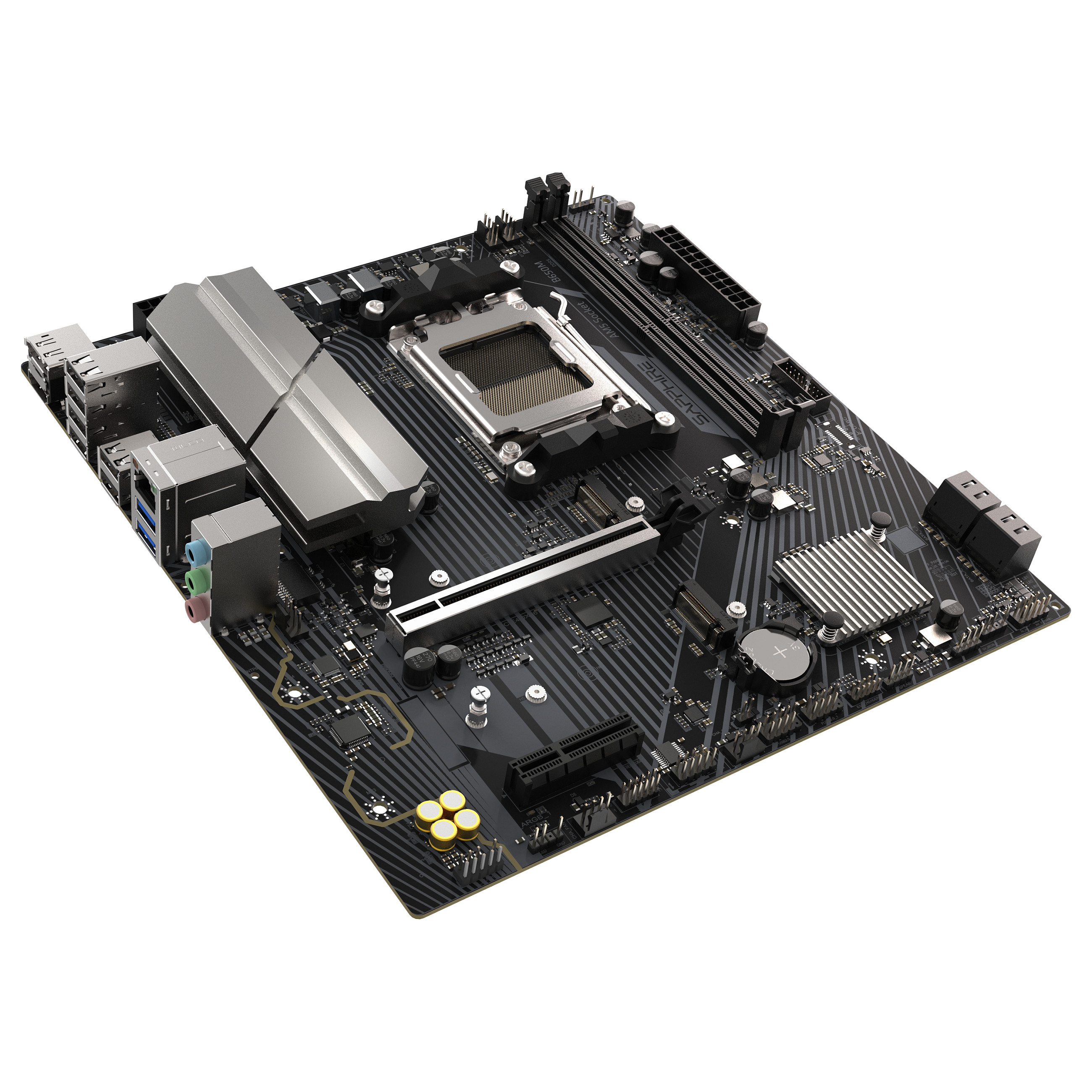 Pllakë Amë AMD AM5 SAPPHIRE B650M-E / DDR5 / MicroATX / HDMI+DP - 4
