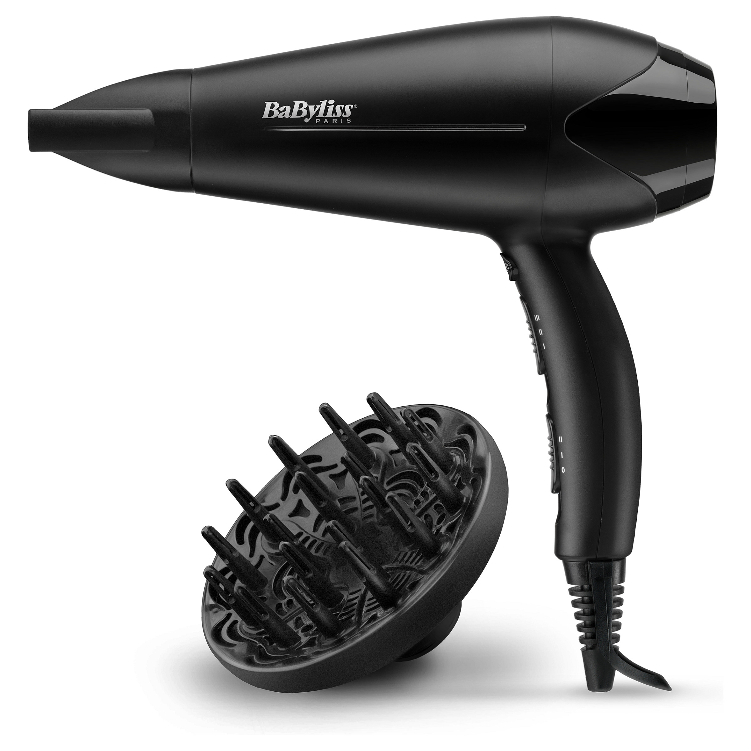 Tharëse për flokë BaByliss Power Dry 2100 D563DE / 2100W / DC / Ceramic / 91 km/h / 3 Temperatura / 2 Shpejtësi / Difuzor – Zezë