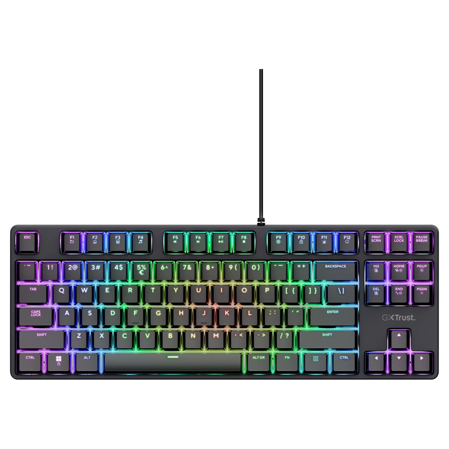 Tastierë Gaming Trust 26135 / Wired / QWERTZ / Mekanike / 80% / 87 Taste / USB - Zezë - 4