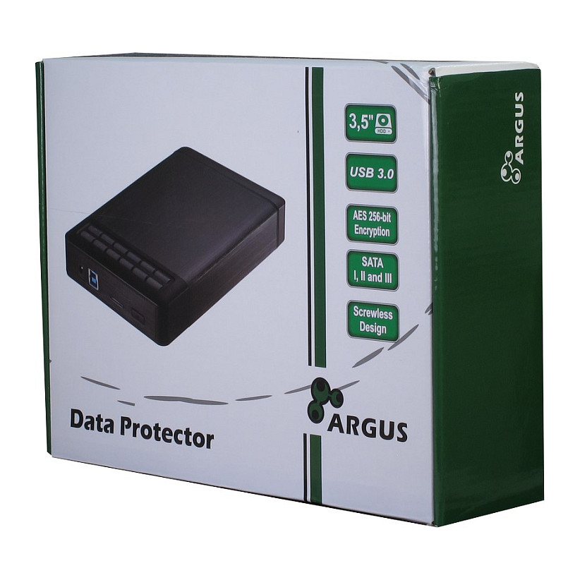 Docking Station Inter-Tech Argus GD-35LK01 / HDD 3.5" / USB 3.0 / SATA 6Gbps / AES 256-bit / Tastierë Numerike / deri 16TB – Zezë - 5