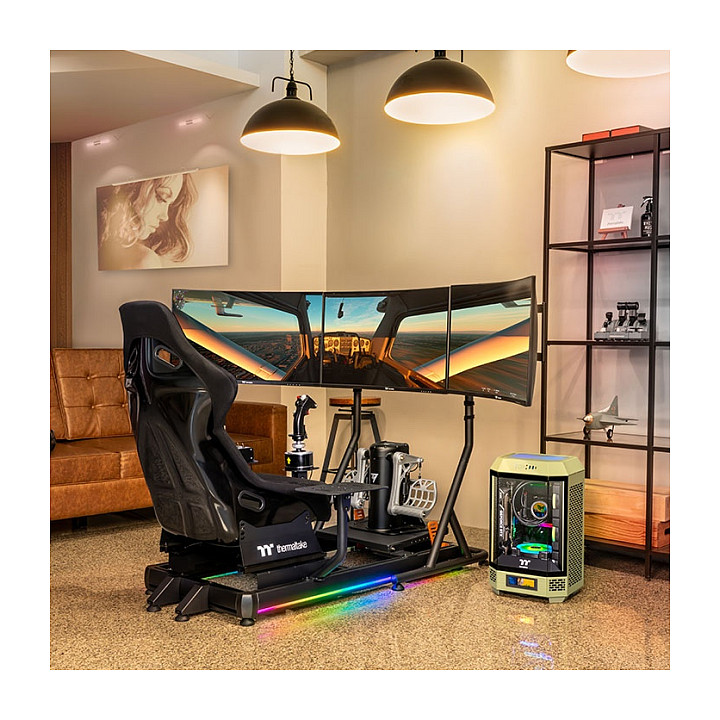 Karrige Gaming Thermaltake GF500 Flight Simulator Cockpit e zezë - 6