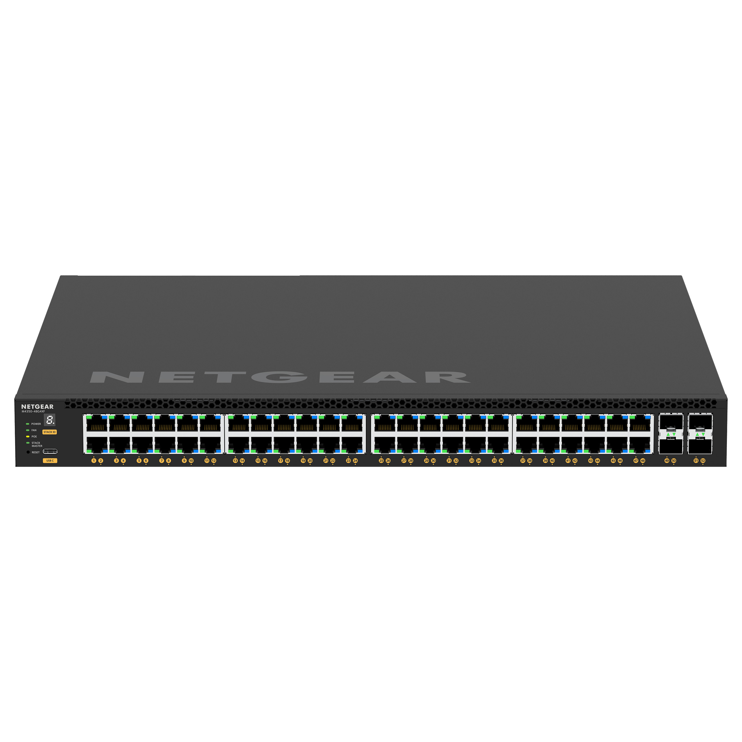 NETGEAR Switch 52-Port M4350-48G4XF 48x GE PoE+ 4x SFP+ - 7