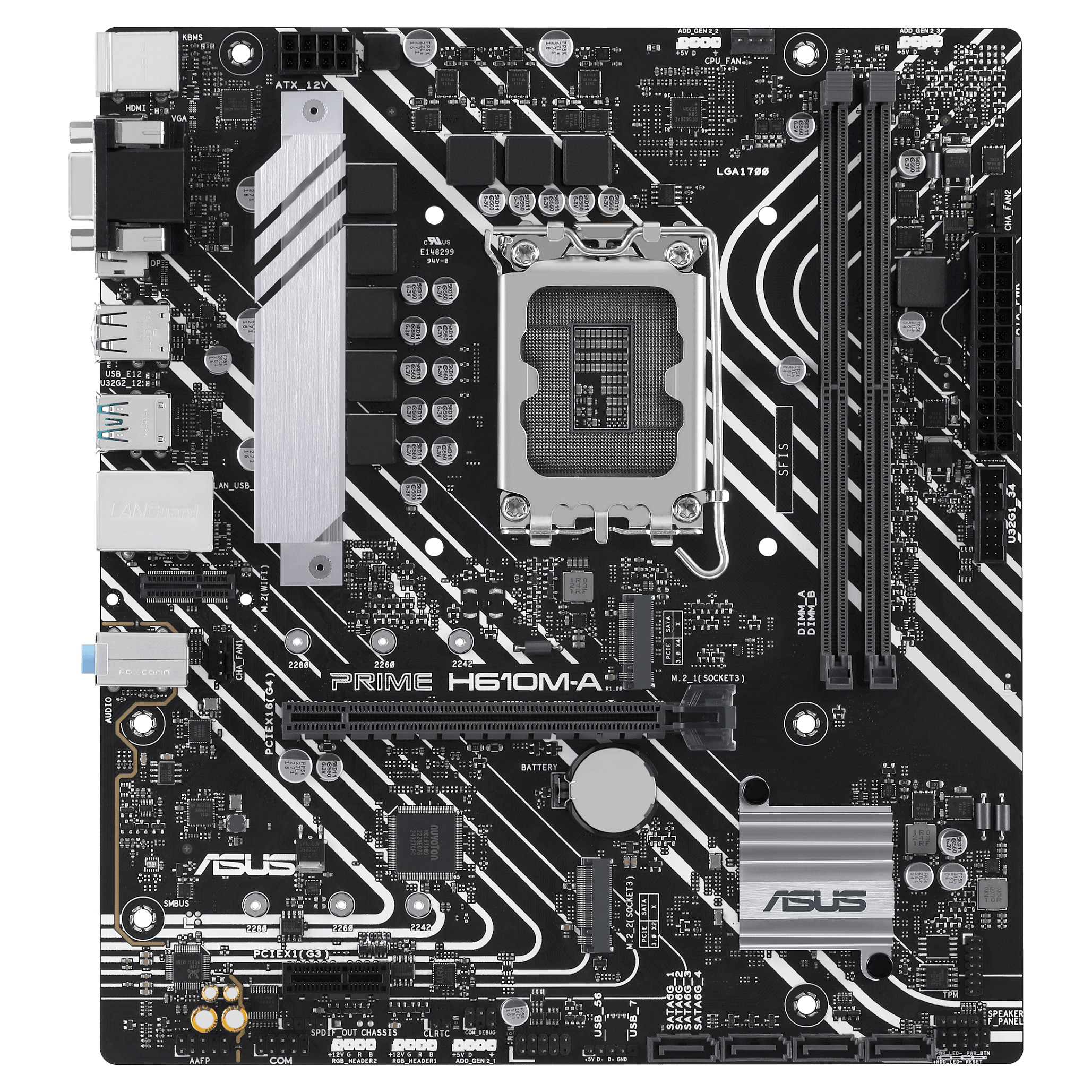 Pllakë Amë ASUS Intel PRIME H610M-A-CSM DDR5 mATX - 1