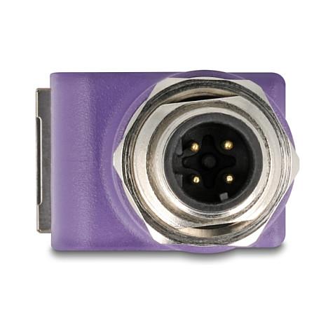 Adapter për Rrjet DeLOCK 60679, M12 D-Koduar 4-Pin Mashkull në RJ-45 Femër, Cat.5e, STP, 90° – Vjollcë - 2