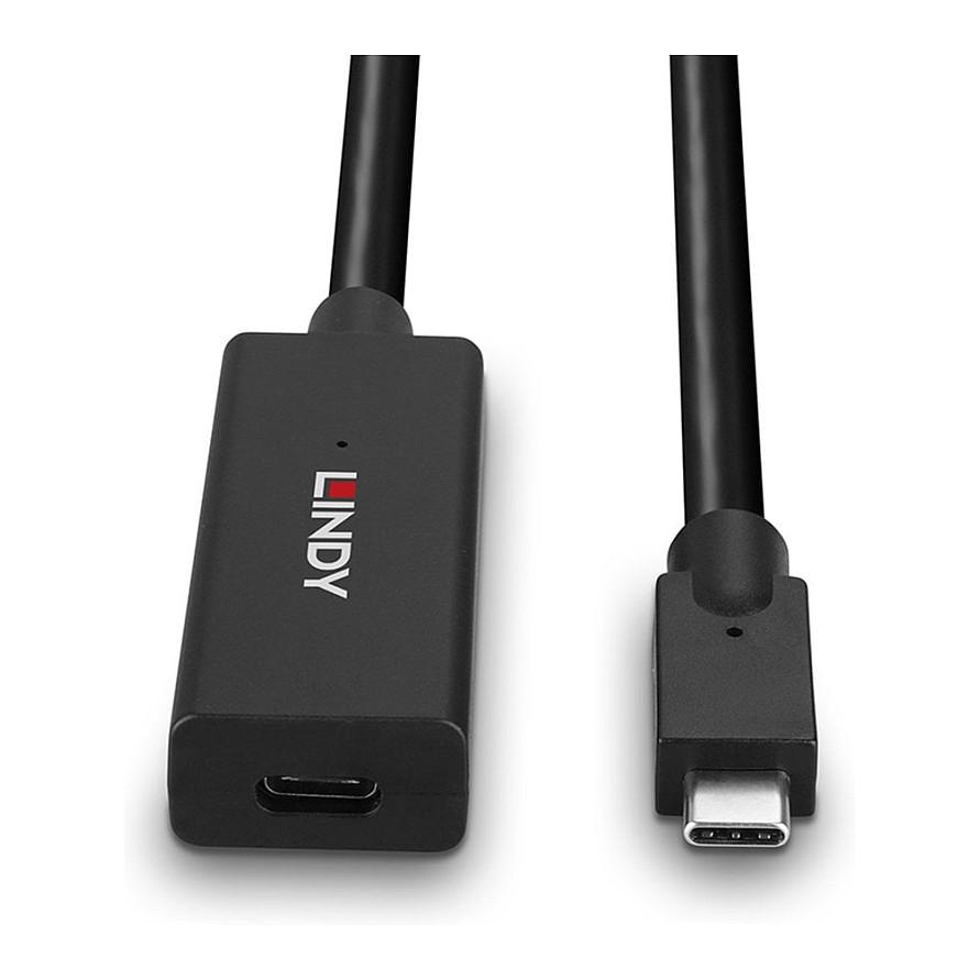 Kabllo USB LINDY 43364, USB 3.2 Gen 2, USB-C Mashkull në USB-C Femër, 10Gbps, 5m - Zezë - 4