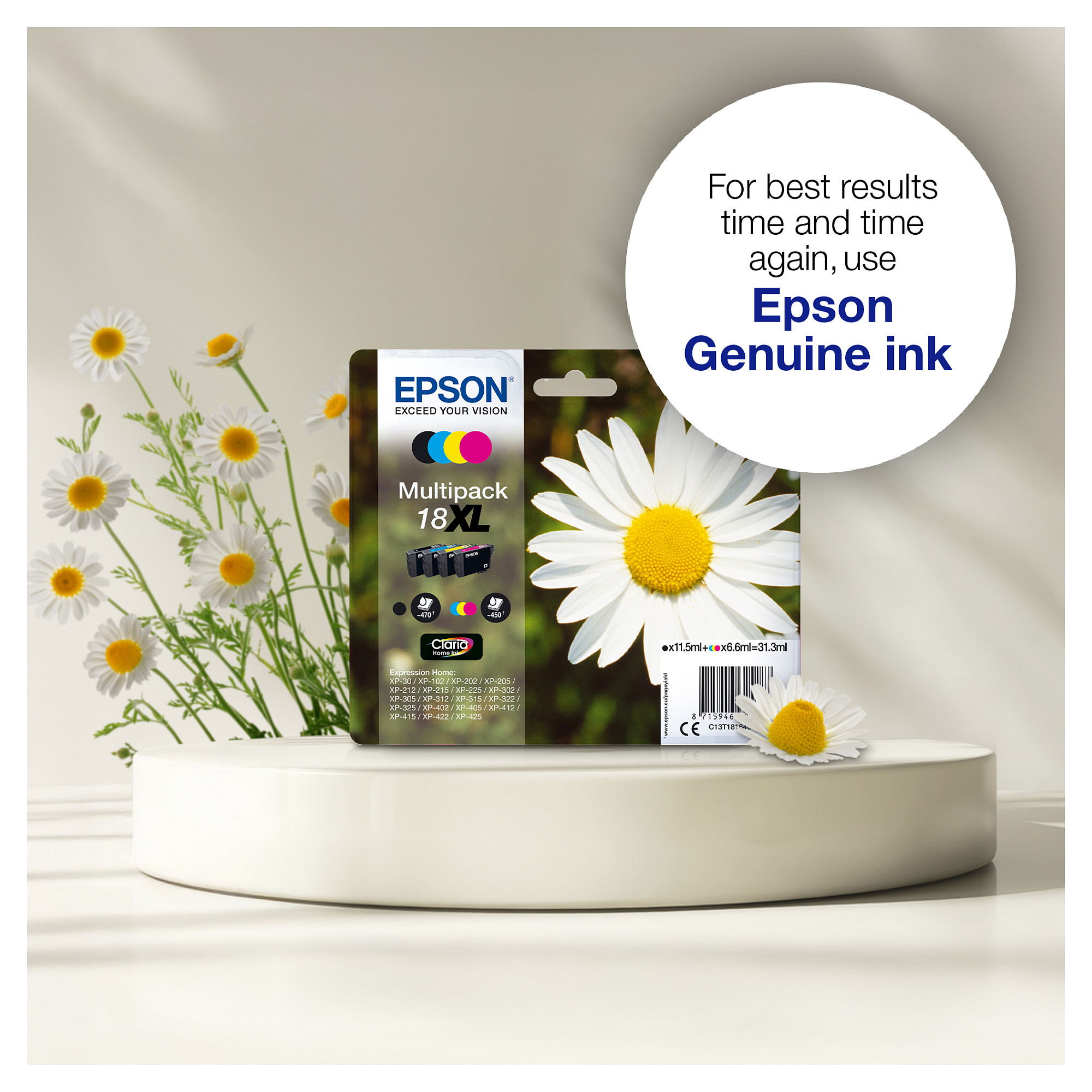 INK Epson 18 C13T18064012 / up to 175 pages – Multipack 4 copë (Zezë, Blu, Rozë, Verdhë) - 11