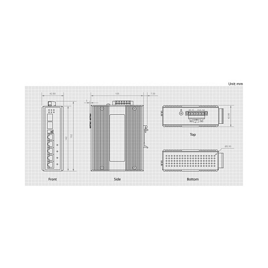 Switch 4x GE IES-0600 2xGSFP - 2