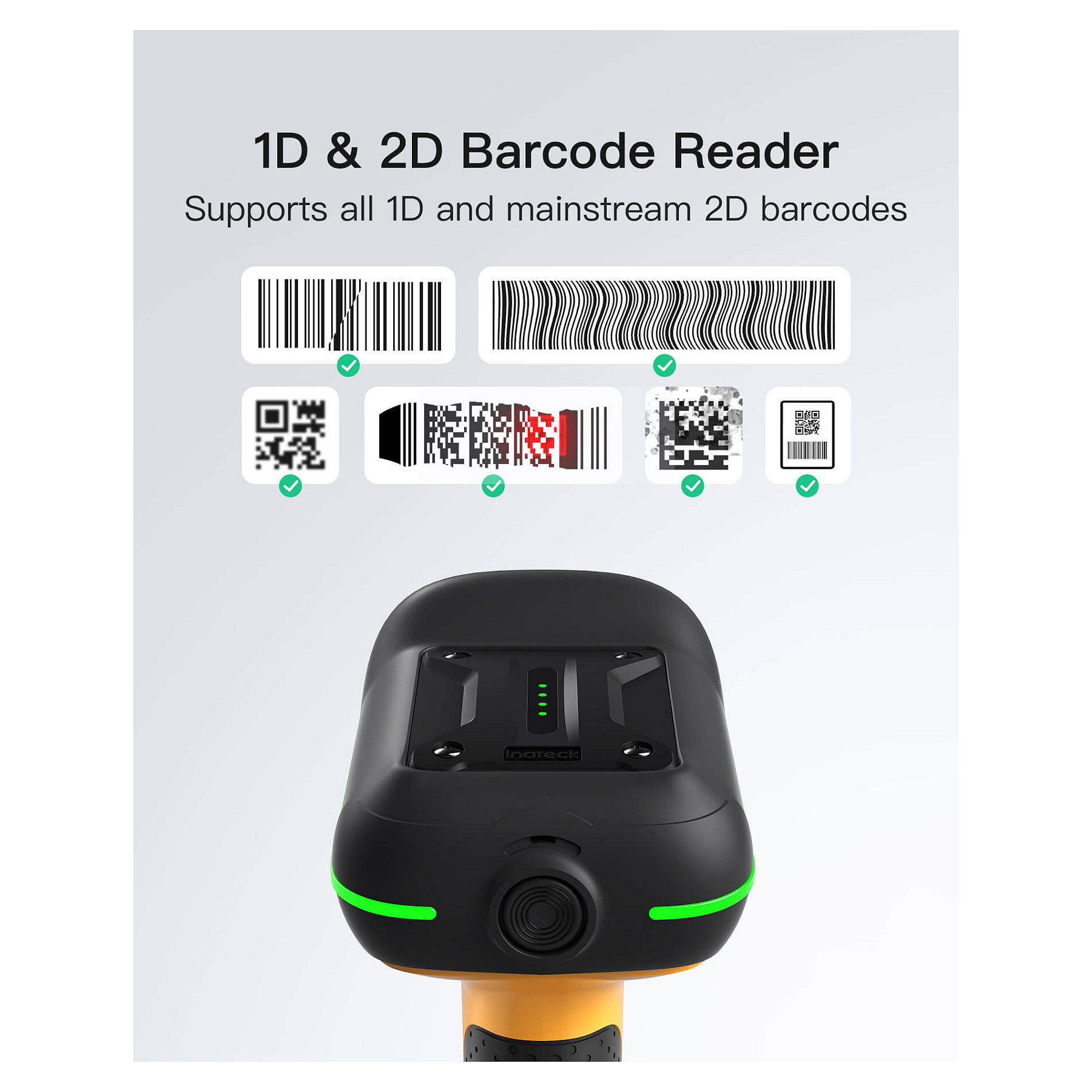 Skaner Inateck BCST-75S Barcode - Zezë/Verdhë - 2