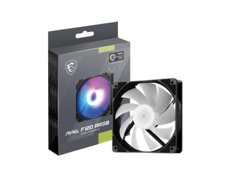 Ftohës për Kasë MSI MAG F120 / 120mm / 1300 RPM / 3-Pin / ARGB – Zezë - 3