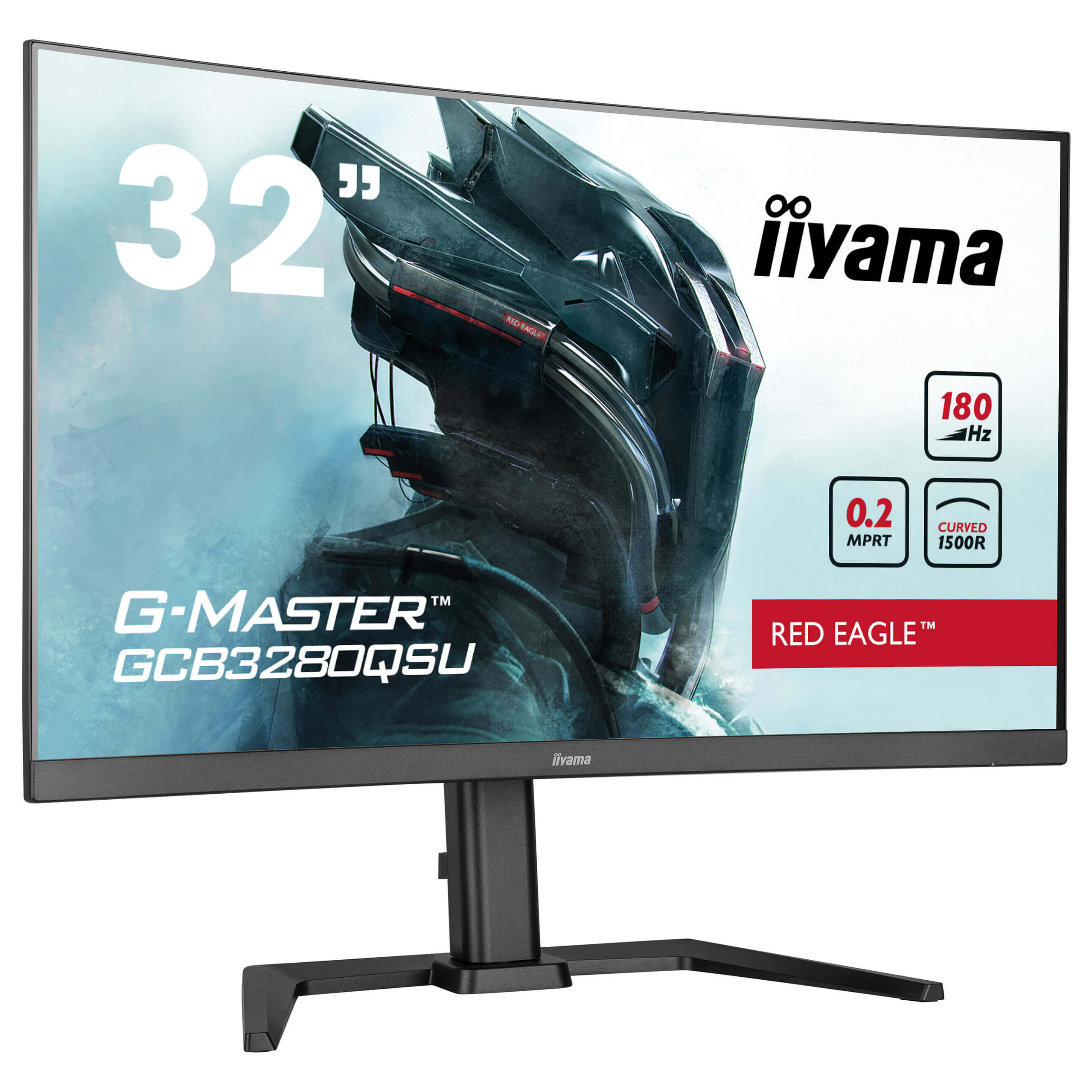 IIYAMA 80.0cm (31.5") GCB3280QSU-B2 16:9 2xHDMI+DP Curv.Lift - 1