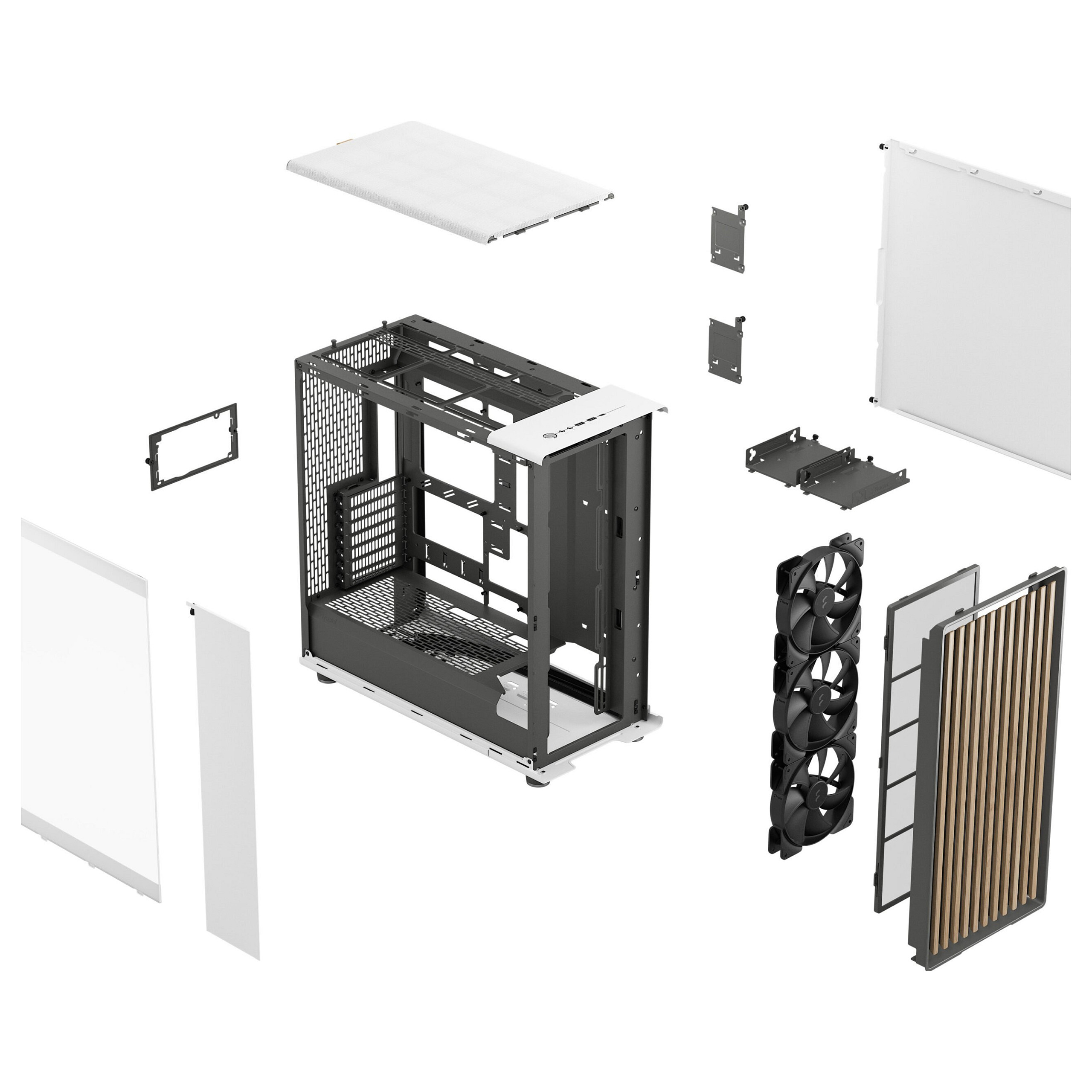 Kasë Fractal Design North XL RC TG Clear Mid Tower – Bardhë - 15