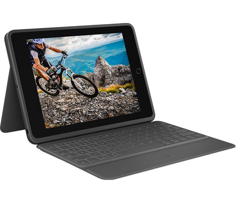 Aksesorë për tablet Logitech Rugged Folio / 920-009313 / 10.2" / iPad 7th-9th Gen / QWERTZ / Smart Connector – Grafit - 1