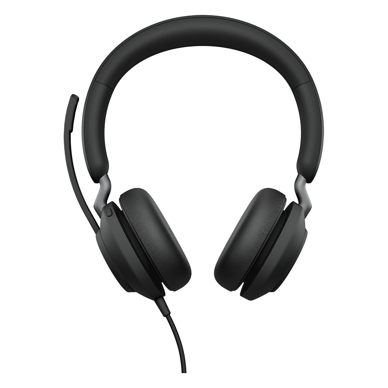 Kufje me kabllo Jabra Evolve2 40 MS / USB-A / Stereo / 40mm / Microsoft Teams / Mikrofon me reduktim të zhurmës - Zezë