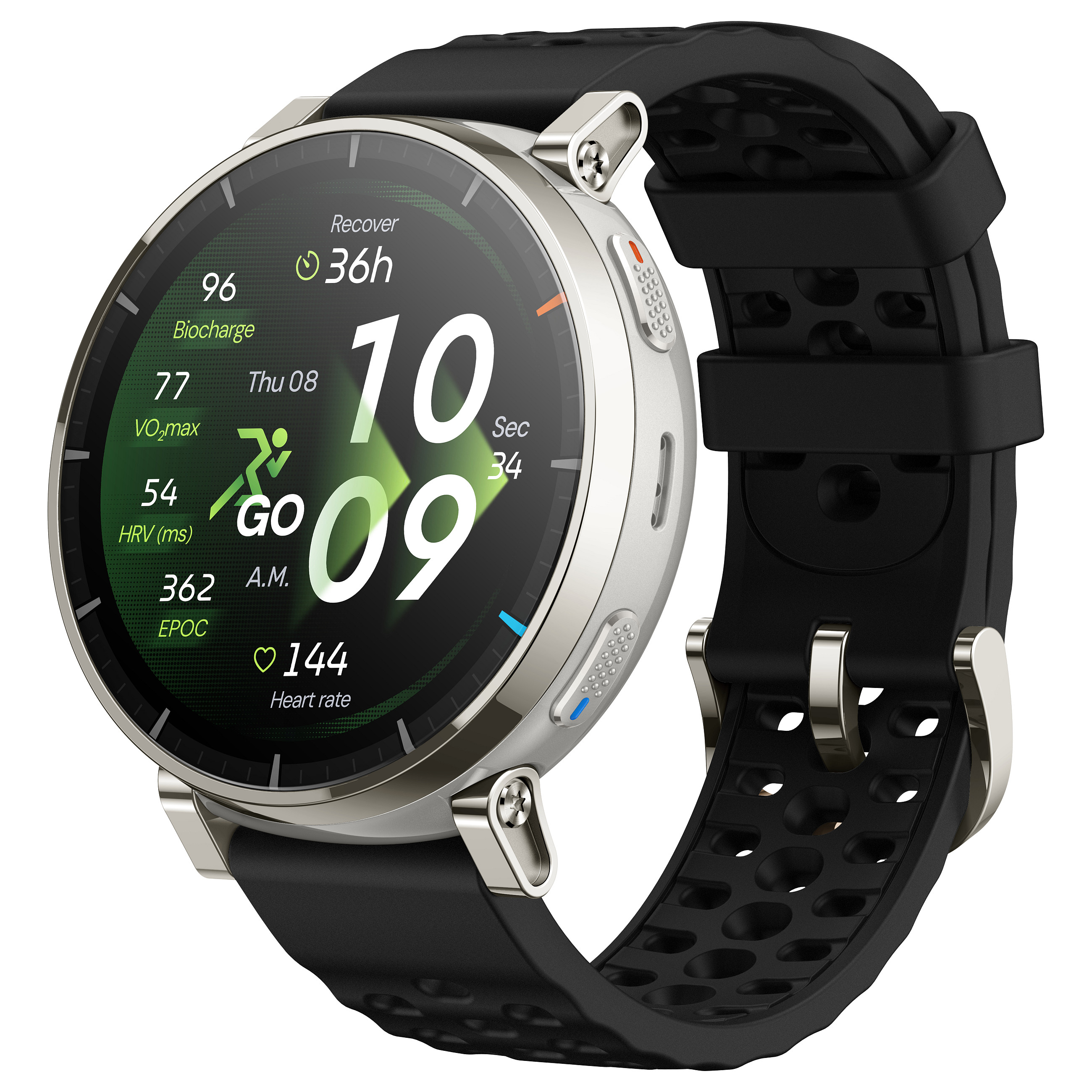 Orë e Mençur Amazfit Active 3 / GPS / Bluetooth / Rrahjet e Zemrës / SpO₂ / Monitorim i Gjumit - Argjendtë - 3