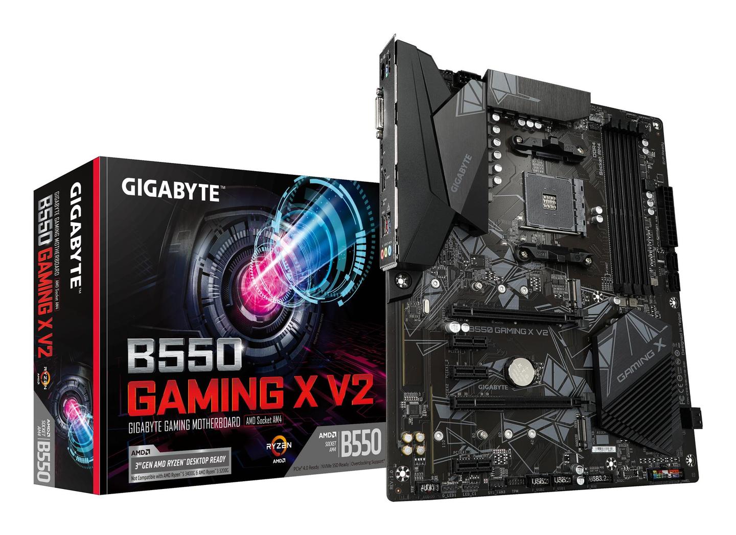 Pllakë Amë GIGABYTE B550 GAMING X V2 / AMD B550 / AM4 / ATX / DDR4 / PCIe 4.0 / 1GbE - 2