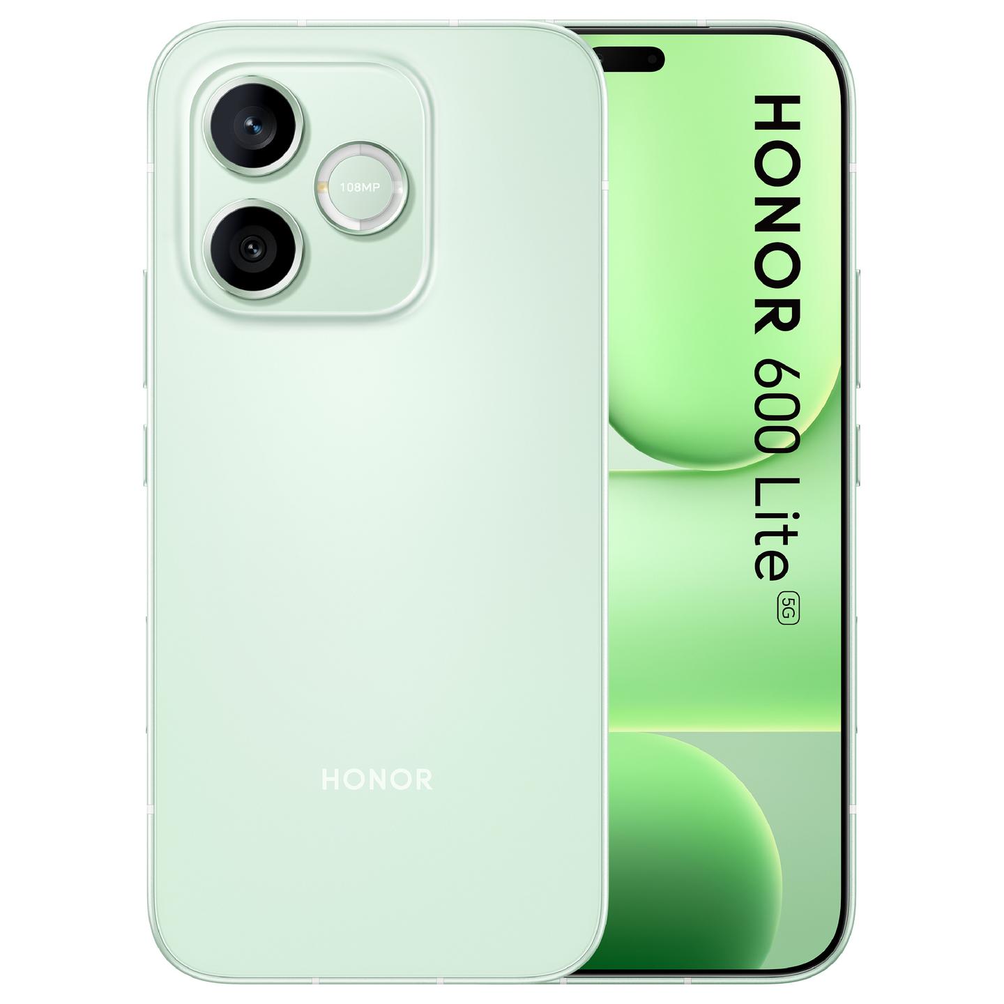 Telefon Honor 600 Lite, 6.6", AMOLED, 120Hz, 8GB, 128GB, Dimensity 7100 Elite, Dual SIM, 5G - Gjelbër