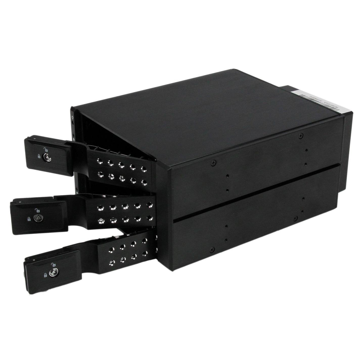 Kontroller për HDD StarTech.com HSB3SATSASBA, 3x 3.5", SATA III, SAS II, Hot-Swap, 6 Gbit/s, Ventilator, Alumin – Zezë - 2