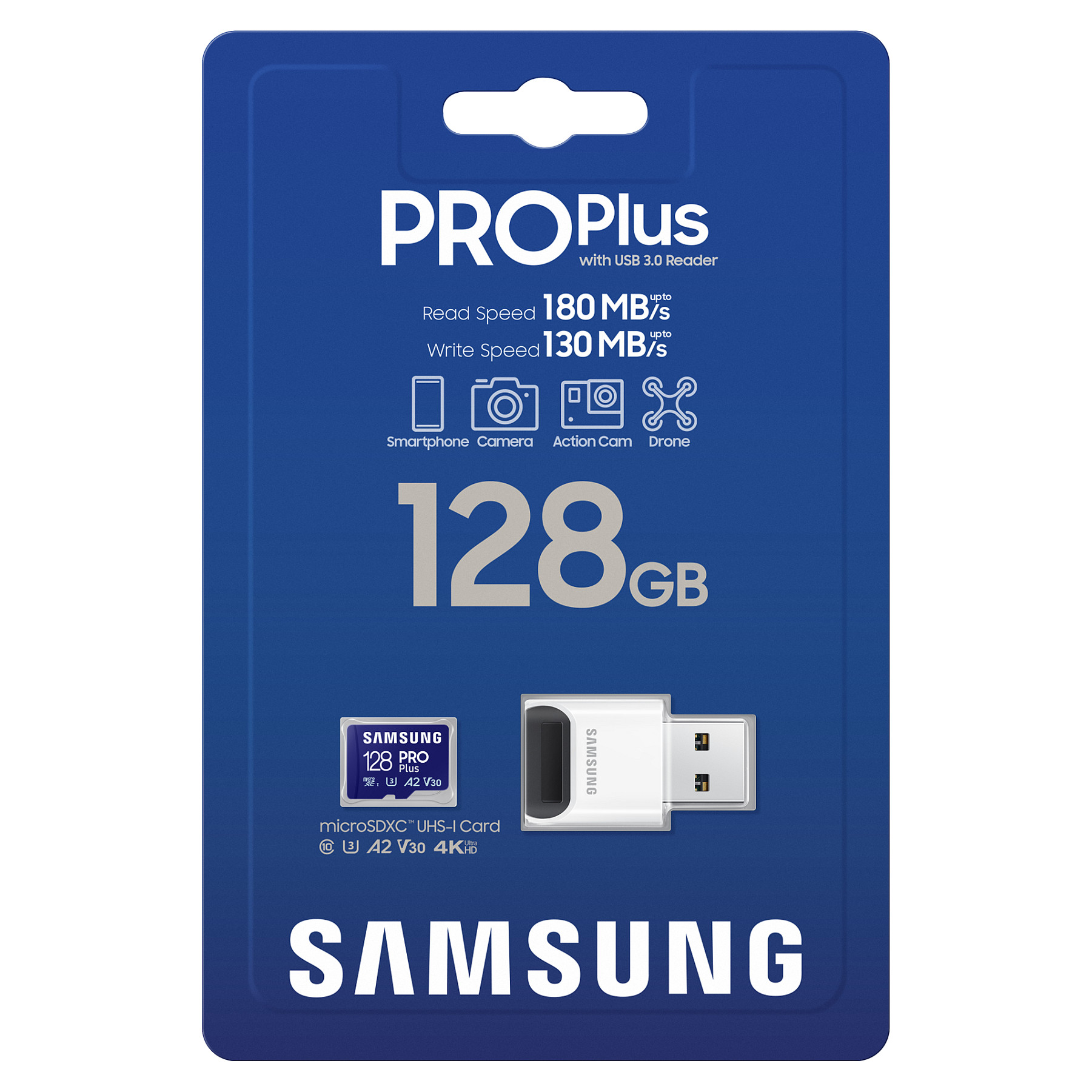 Kartë Memorie Samsung MB-MD128S / 128GB / MicroSDXC / UHS-I / Class 10 / V30 - 7