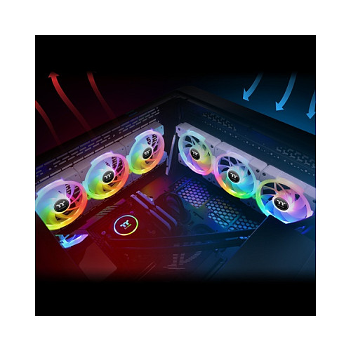 Ftohës për Kasë Thermaltake SWAFAN EX14 RGB / 140mm / PC Cooling Fan / TT Premium Edition / 3 Pack - Bardhë - 6