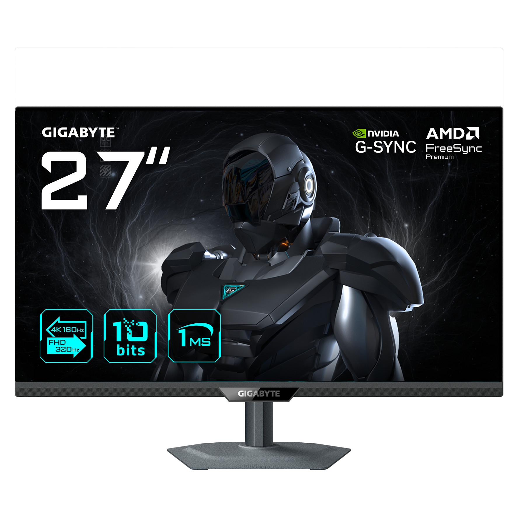 Monitor Gaming GigaByte G27UP / 27"/ 4K Ultra HD SS-IPS LED / 160Hz / 1ms / HDMI+DP+USB-C - Zezë - 1