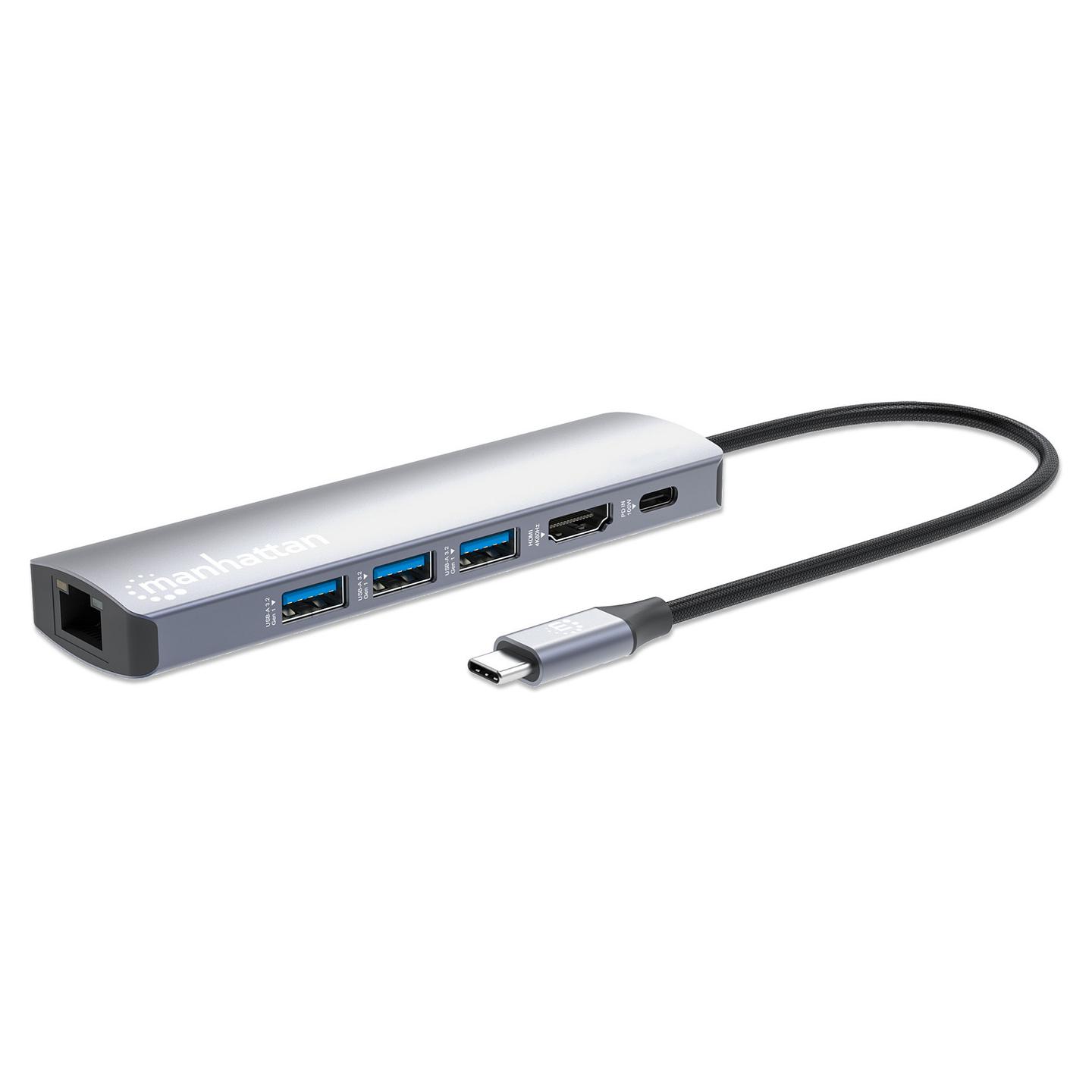 Docking Station Manhattan 153959 / 3x USB-A / USB-C / HDMI / Gigabit Ethernet / 100W PD – Argjend
