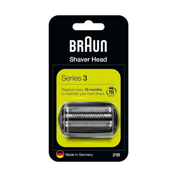 Kokë zëvendësuese për makinë e rrojës Braun Series 3 21B / 3 Tehe / 18 Muaj – Zezë