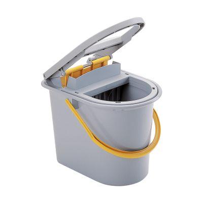Kovë për Pastrim VERMOP Salmon Wringboy / Me Presë për Mop / 15 L / Polypropylene - Gri/Verdhë
