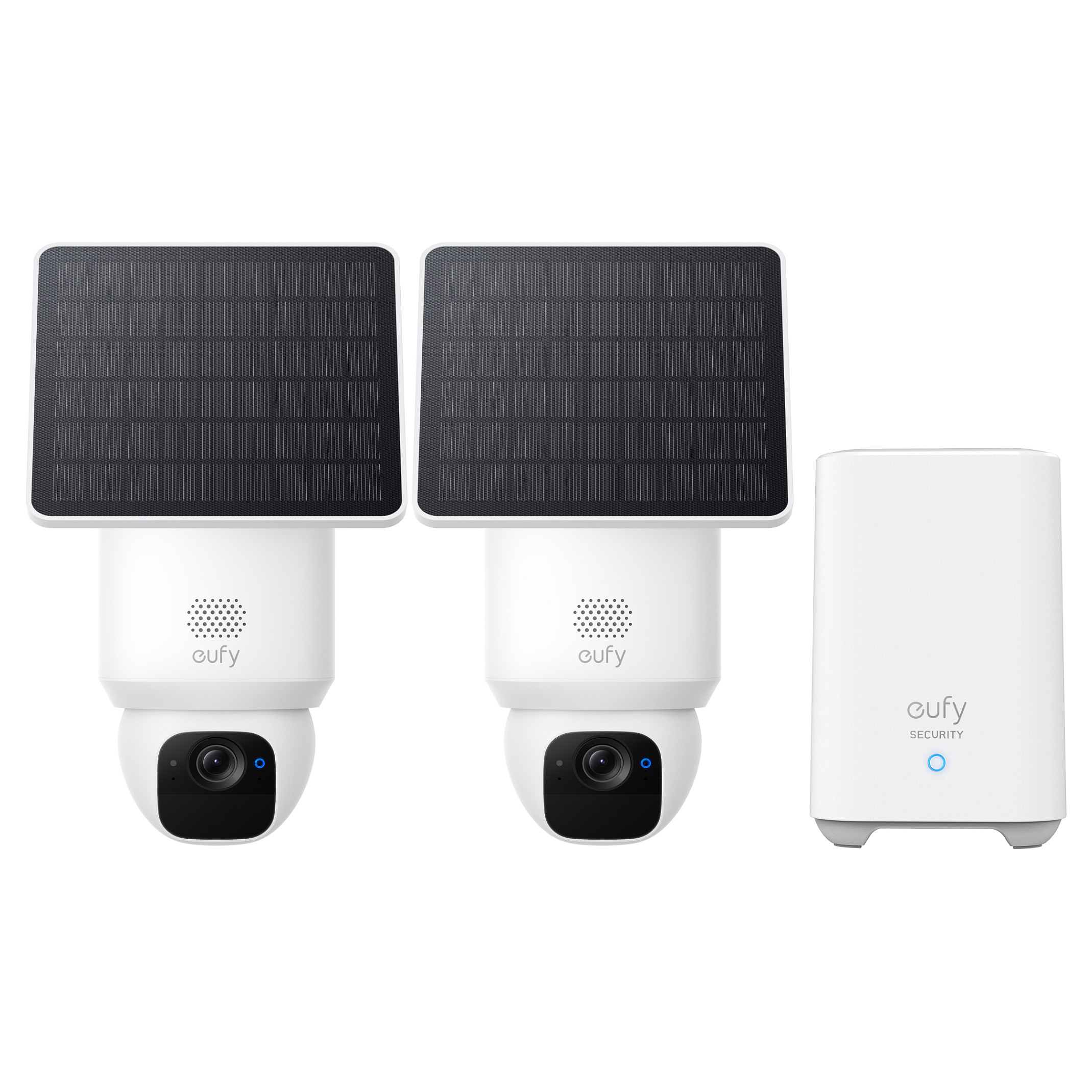 Kit për Kamera Sigurie IP CCTV eufy SoloCam E30 (2-Pack) + HomeBase 2 / Outdoor / Wi-Fi / 2K / 360° FOV / IR - Bardhë