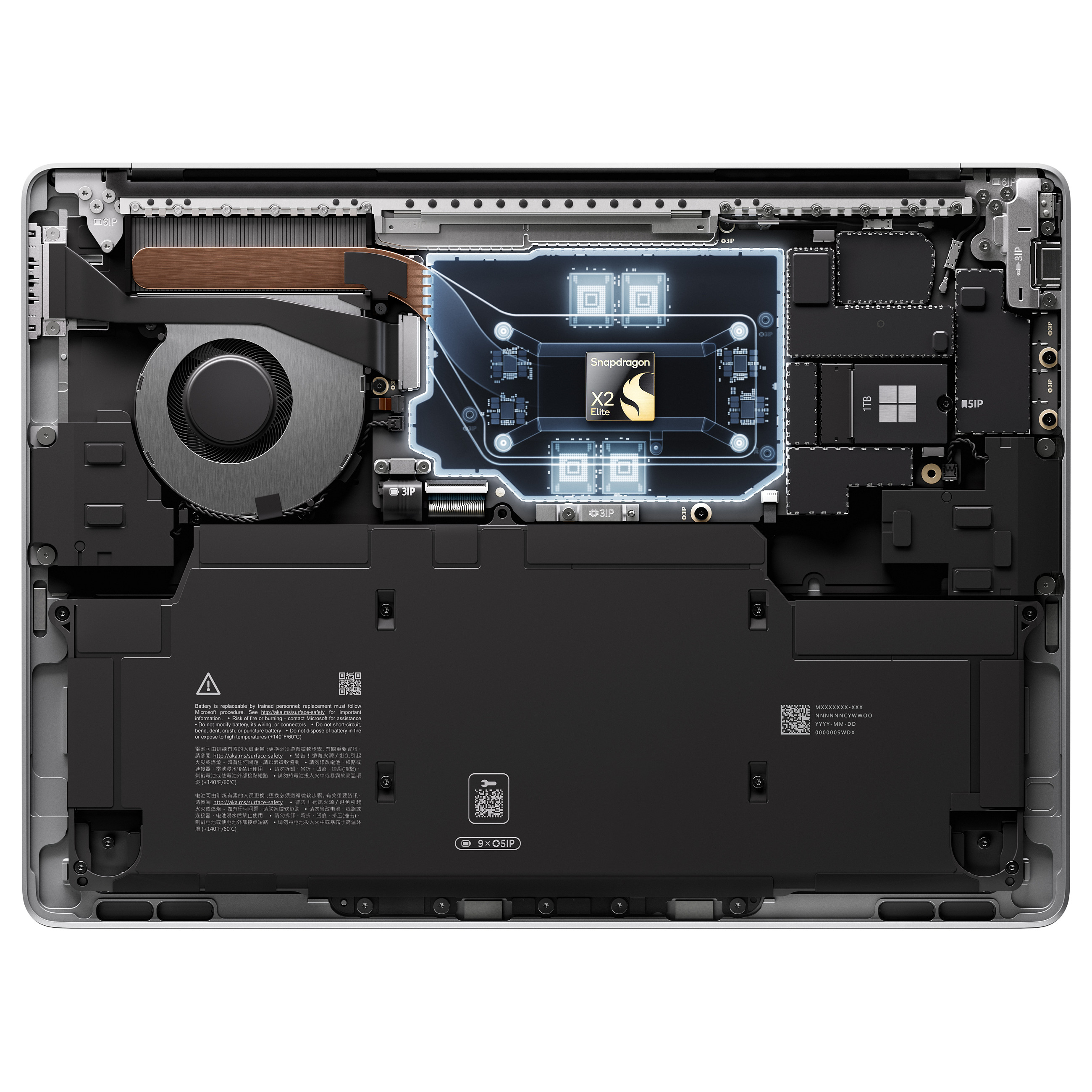 Laptop Microsoft Surface 8 Copilot+ / Snapdragon X2E-78-100 / 16GB LPDDR5x / 512GB / 13.8" 2304x1536 Touch 120Hz / Qualcomm Adreno - Argjend - 6
