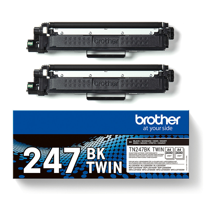 Toner Brother TN-247BKTWIN / 2 copë  deri në 3.000 faqe secila – Zezë - 2