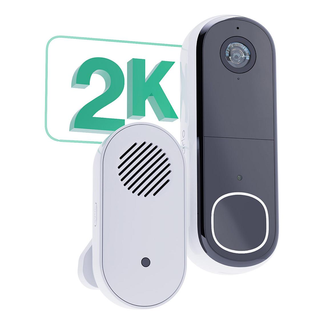 Kamerë Zile për Derë Arlo Essential 2, 2K, 180°, Audio 2-Kahëshe, Wi-Fi, Wired/Wireless, Bateri, IP65, Chime V2 - Zezë/Bardhë - 2