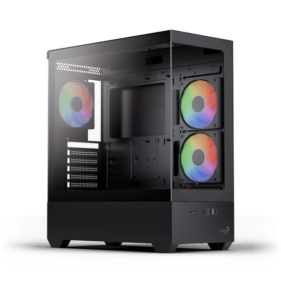 Kasë PC Aerocool P500D / Mid Tower / ATX / 9x 120mm + 2x 140mm Fan Support / Tempered Glass / 360mm Radiator - Zezë