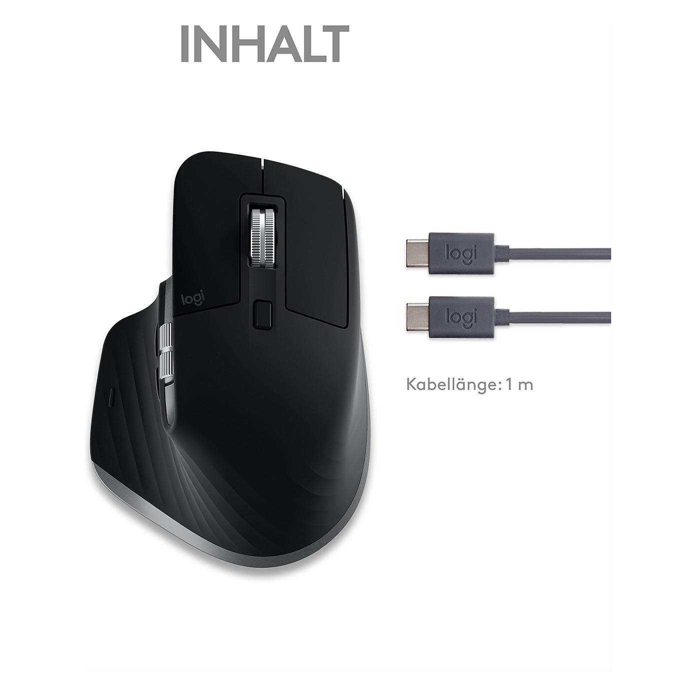 Maus pa kabllo Logitech MX Master 3S for Mac / 8000 DPI / 7 Butona / Bluetooth / MagSpeed - Zezë - 17