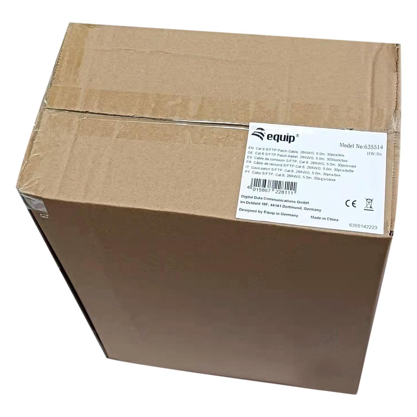 Kabllo për Rrjet (UTP) EQUIP 635514, Cat6, S/FTP, RJ-45, 5 m, 30 copë - Bardhë - 4