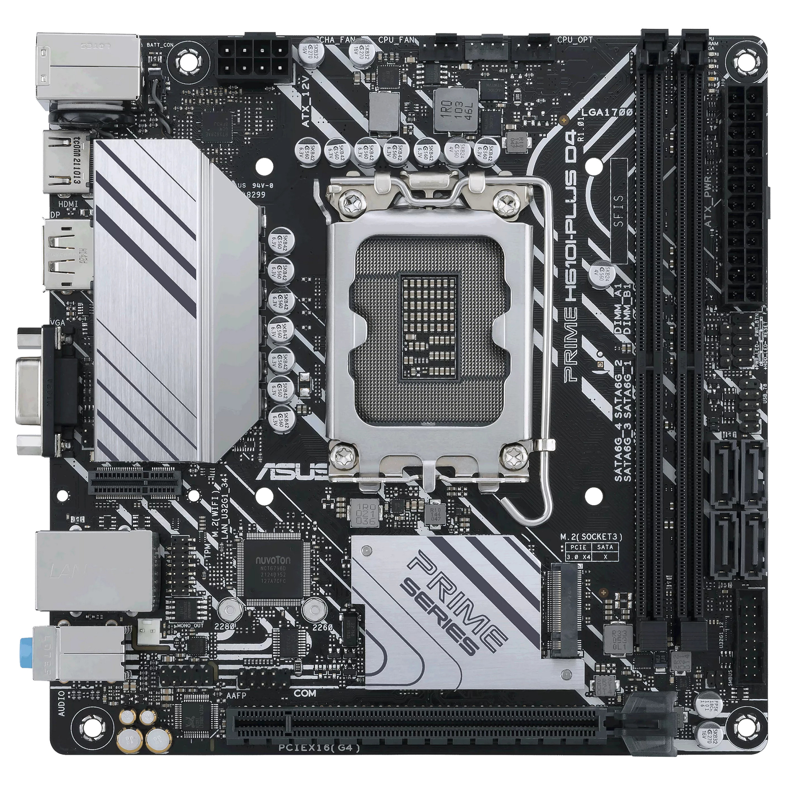 Pllakë Amë MB Intel ASUS PRIME H610I-PLUS D4-CSM / LGA 1700 / DDR4 / HDMI+DP+VGA / mITX - 2