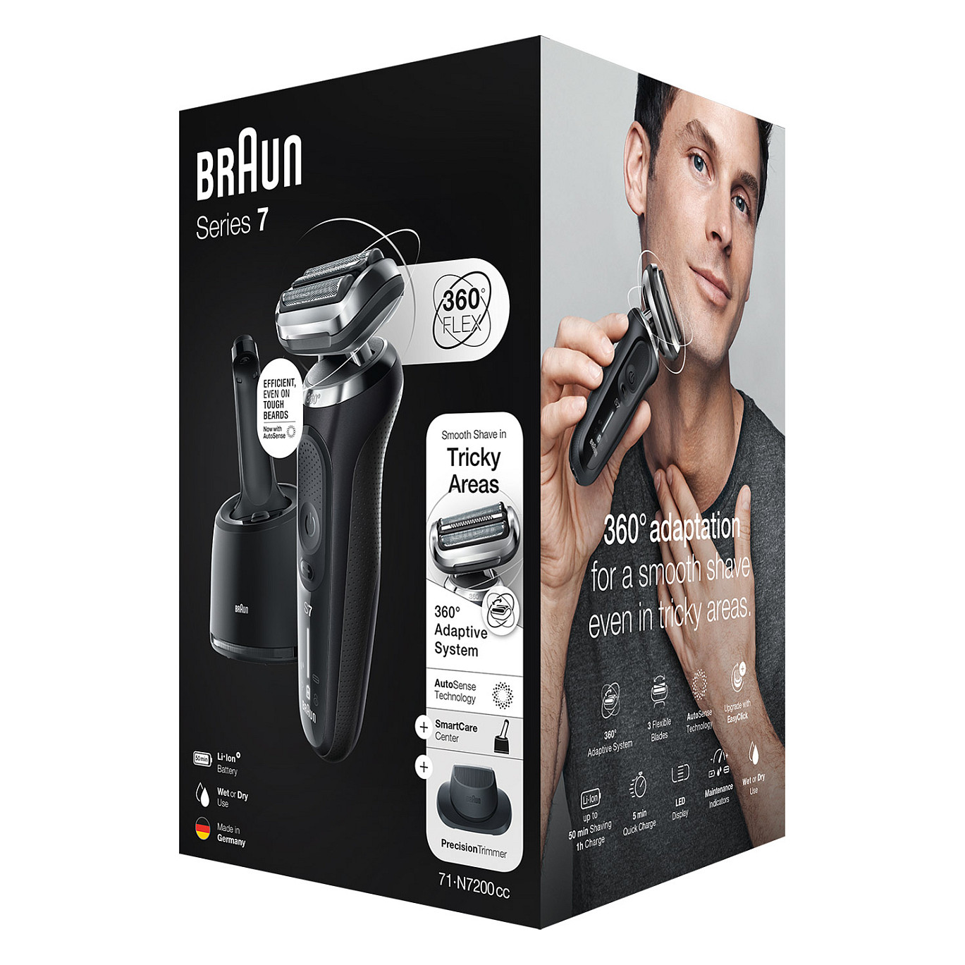 Makinë e rrojës Braun Series 7 71‑N7200cc - Zezë - 2