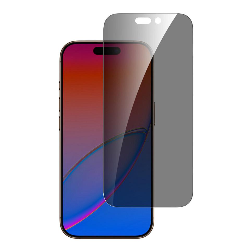 Mbrojtëse Ekrani 4smarts 541572 / iPhone 17 / 2-Way Privacy / Tempered Glass / 9H / Mounting Frame - Transparent