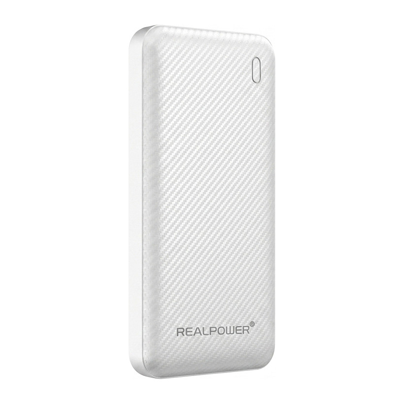 Powerbank RealPower PB-10000 Plus / 10000mAh / 20W / 2x USB-A + USB-C – Bardhë