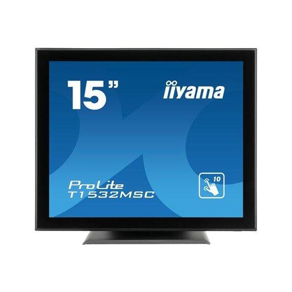 Monitor Touch Iiyama ProLite T1532MSC-B5X / 15″ / XGA TN / 75 Hz / 8 ms / HDMI + DisplayPort + VGA + USB - Zezë